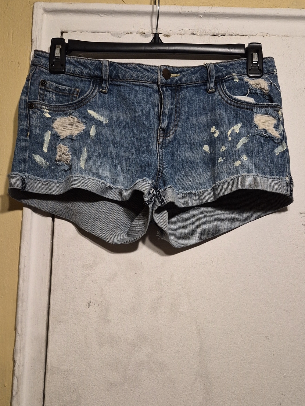 2.1 Denim Distressed Light Blue Jean ShortsSize 28